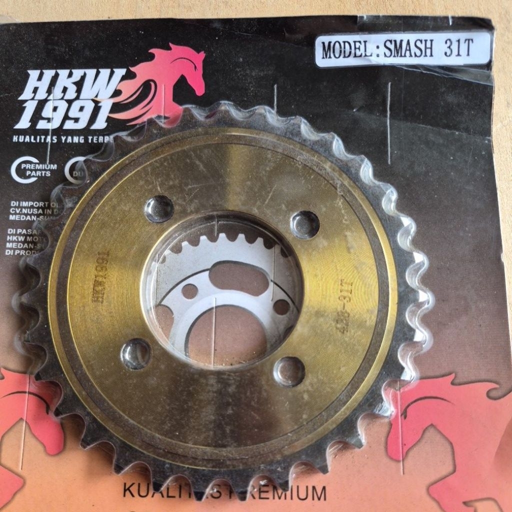 GEAR BELAKANG KUNING SMASH 31T HKW1991