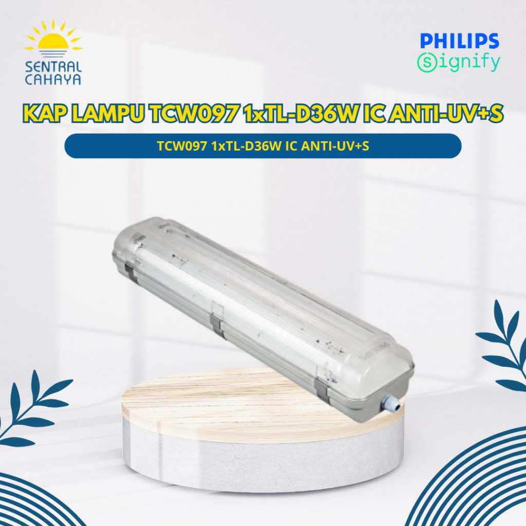 KAP LAMPU TL TCW097 1xTL-D36W IC ANTI-UV+S MEREK PHILIPS