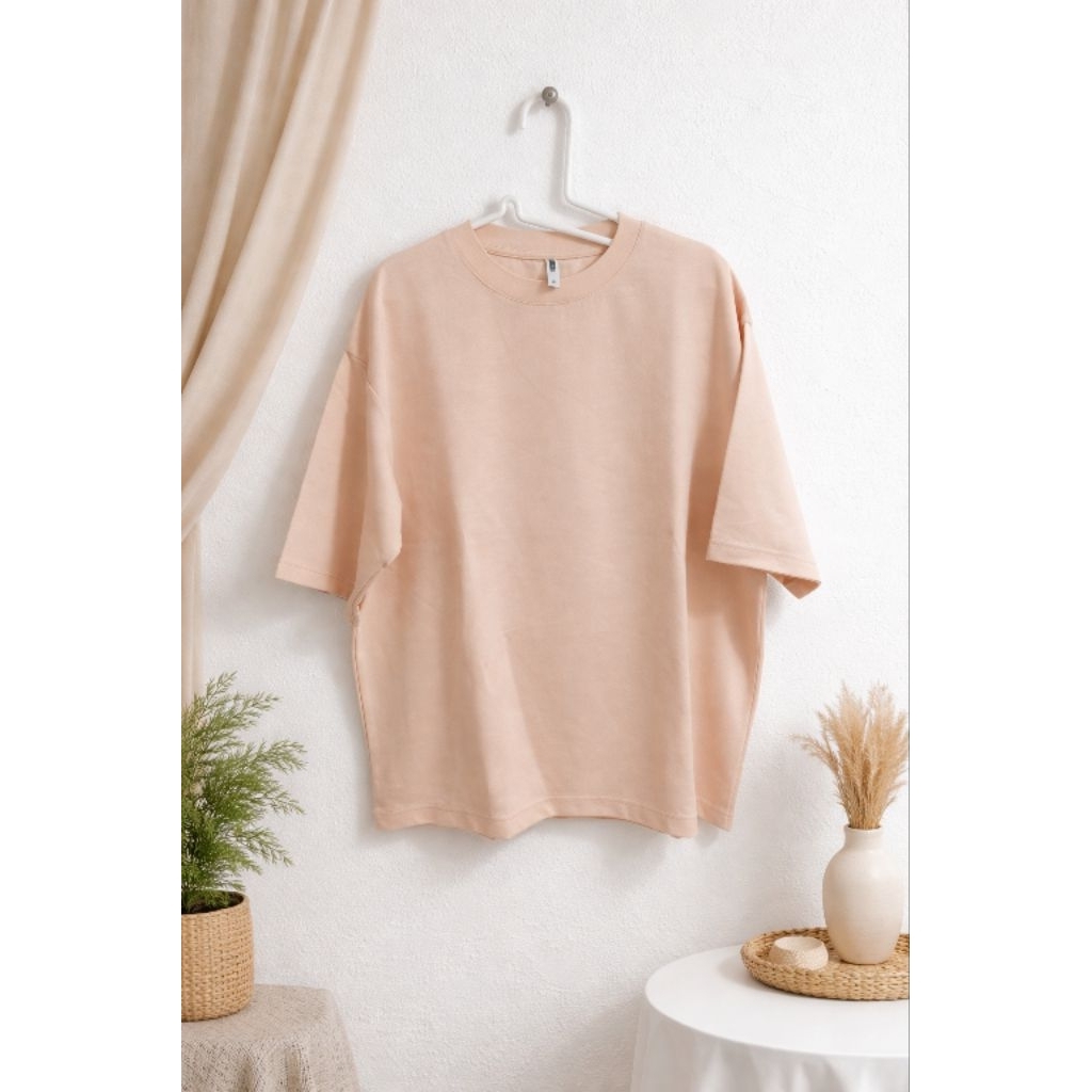 Kaos Oversized Pria Quick Dry (Preloved) Warna Pink Peach