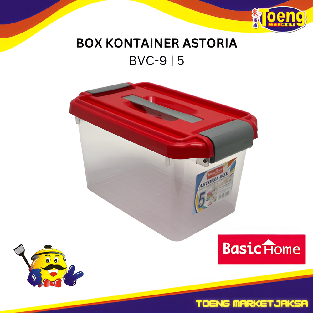 Kontainer Box Astoria 5 Liter Dengan Tutup BVC-9 - ASTORIA BOX 5 BASIC HOME
