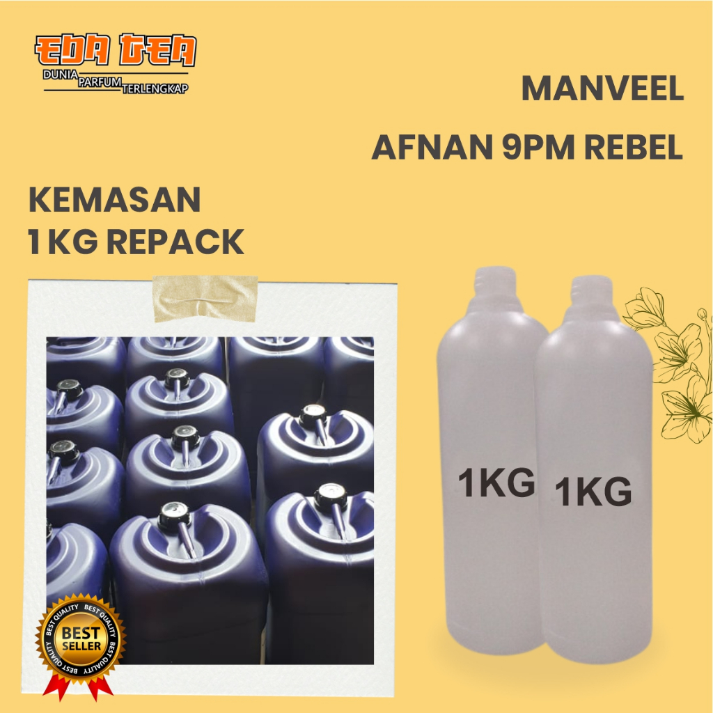 bibit parfum murni AFNAN 9PM REBEL MANVEEL 1KG