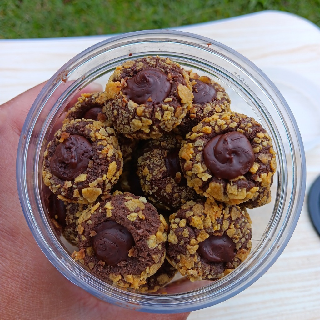 Kue Lebaran Thumbprint Cookies Kue Coklat Cornflakes Renyah