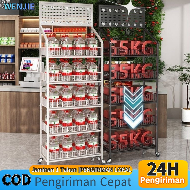 RakToko Rak Chiki Serbaguna Rak Gawang Sembako 4 Dan 5 Susun Rak Snack Rak Toko Jajan Rak Besi Rak T