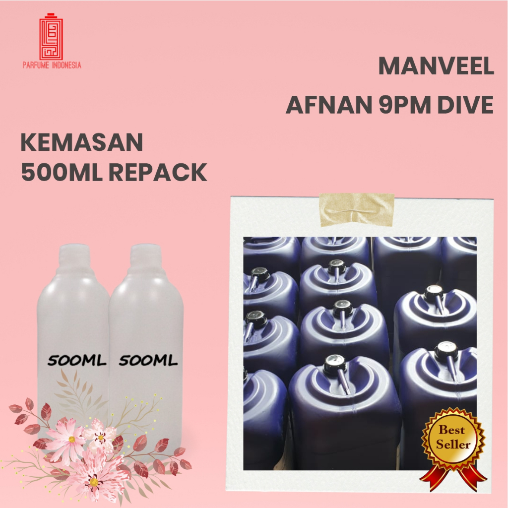 bibit parfum murni AFNAN 9PM DIVE | MANVEEL 500ML REPACK