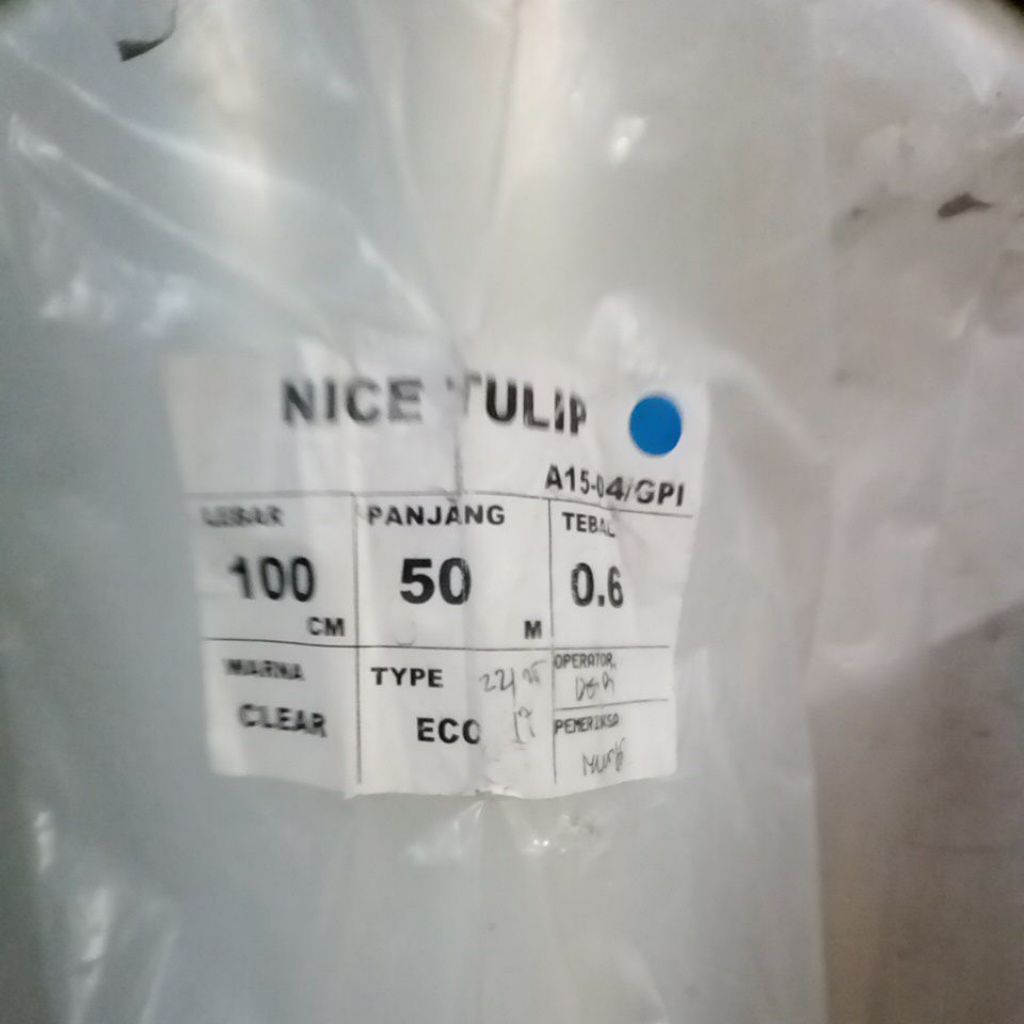 Fiber roll motif nice tulip warna clear (tutup pagar)