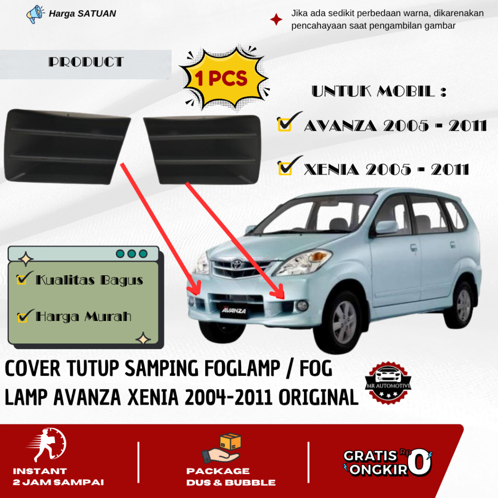 Cover Tutup Samping Foglamp / Fog Lamp Avanza Xenia 2004-2011 ORIGINAL