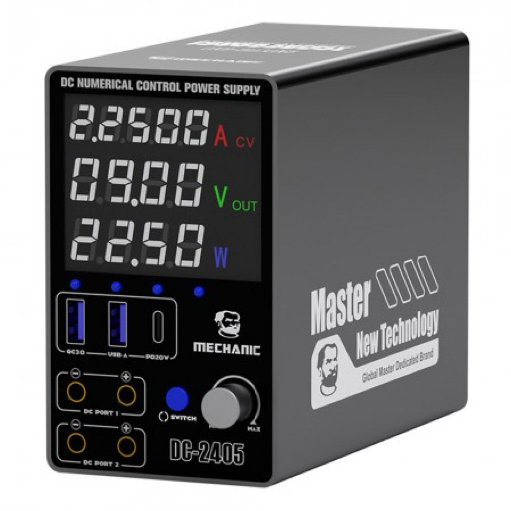 MECHANIC DC-2405 120W DIGITAL DUAL CHANNEL POWER SUPPLY ORIGINAL TOOLS SERVICE HP ORIGINAL TERMURAH