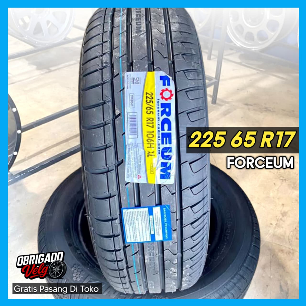 225 65 R17 Ban Mobil CRV Xtrail Navara ring 17 / Ban Forceum Penta Tapak halus / Obrigado Velg