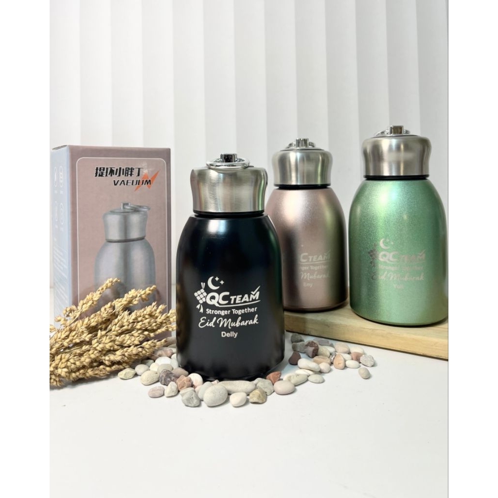 SOUVENIR TERMOS MINI CETAK NAMA DAN LOGO GRAFIR