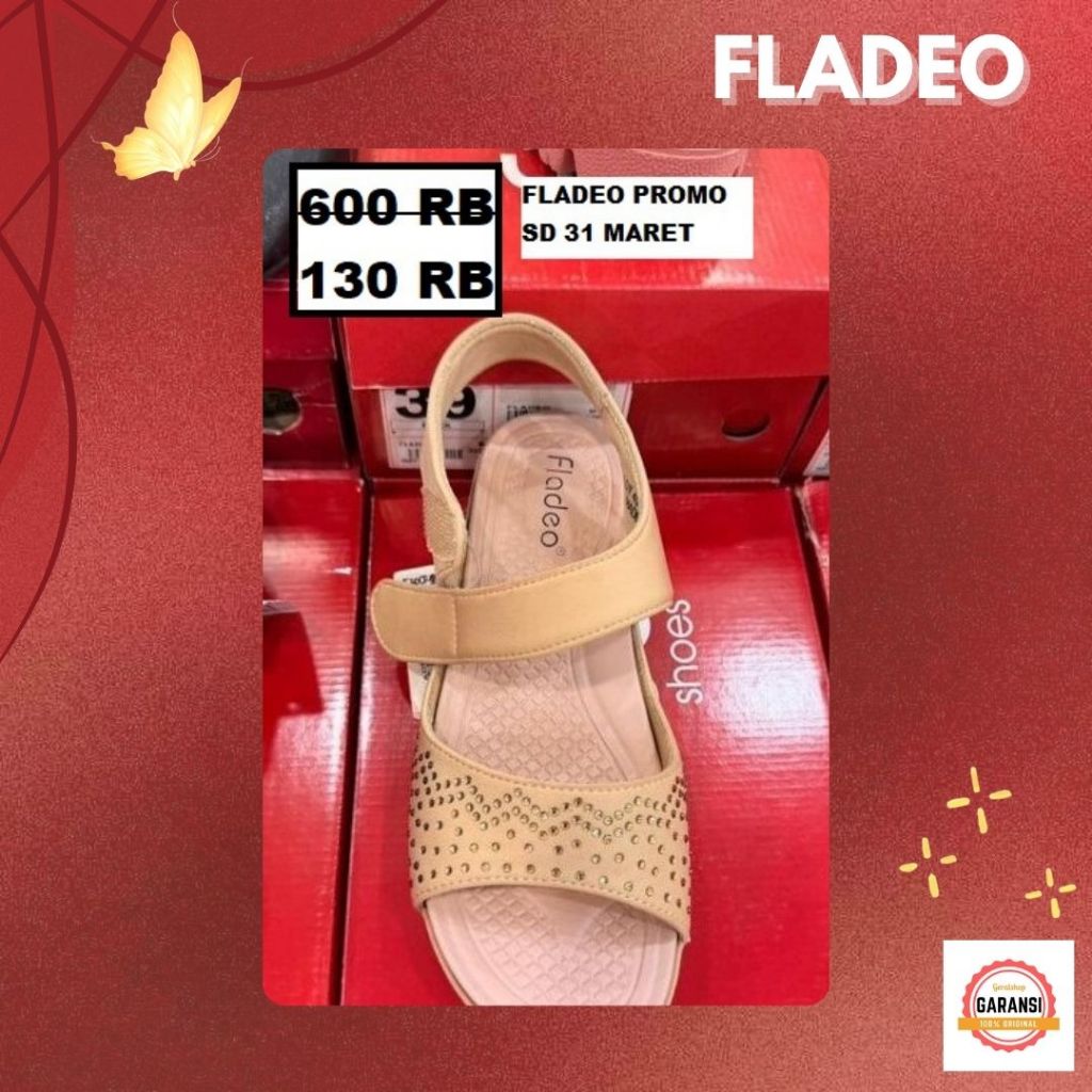 Sandal Wedges wanita FLADEO 100% original