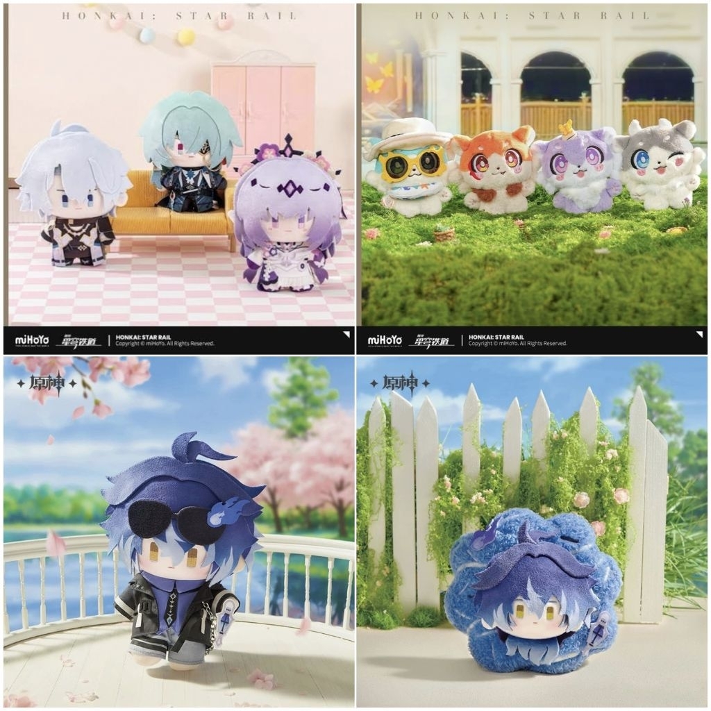 (soon, baca desc) Genshin flins HSR phainon mydei anaxa chimera awoo awoo spring flower series plush