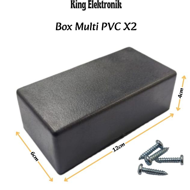 Box Kotak Hitam Elektronik DIY Box Multi Serbaguna X2 PVC