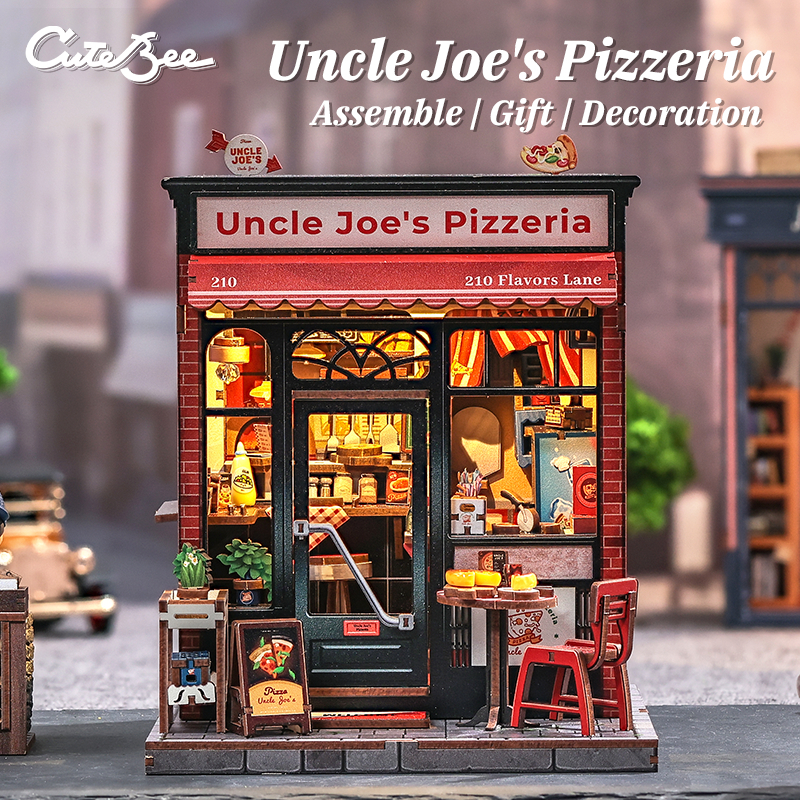 (ORI CUTEBEE) MAINAN DIY RUMAH MINIATUR 3D BAHAN KAYU CUTEBEE WOODEN BOOK NOOK MINIATURE HOUSE UNCLE