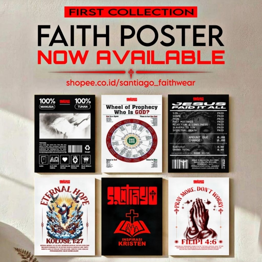 Hiasan Dinding Poster Aesthetic Rohani Kristen