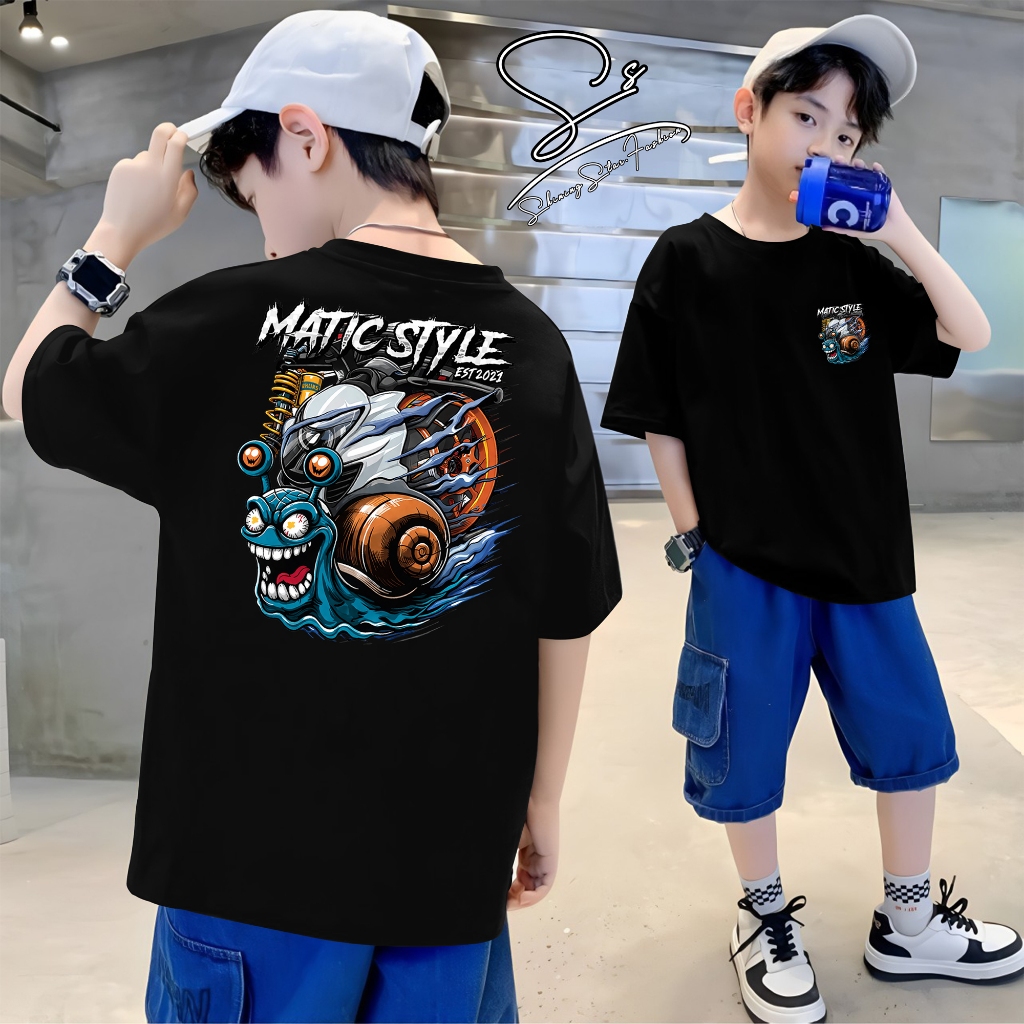 Kaos Anak Matic Style Baju Motor Matic Distro Keren Murah Terbaru Terlaris Viral Bahan Premium Atasa