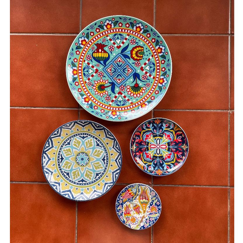 Piring Keramik Pajangan Dinding Maroko / Piring Makan Keramik / FREE KAWAT GANTUNF