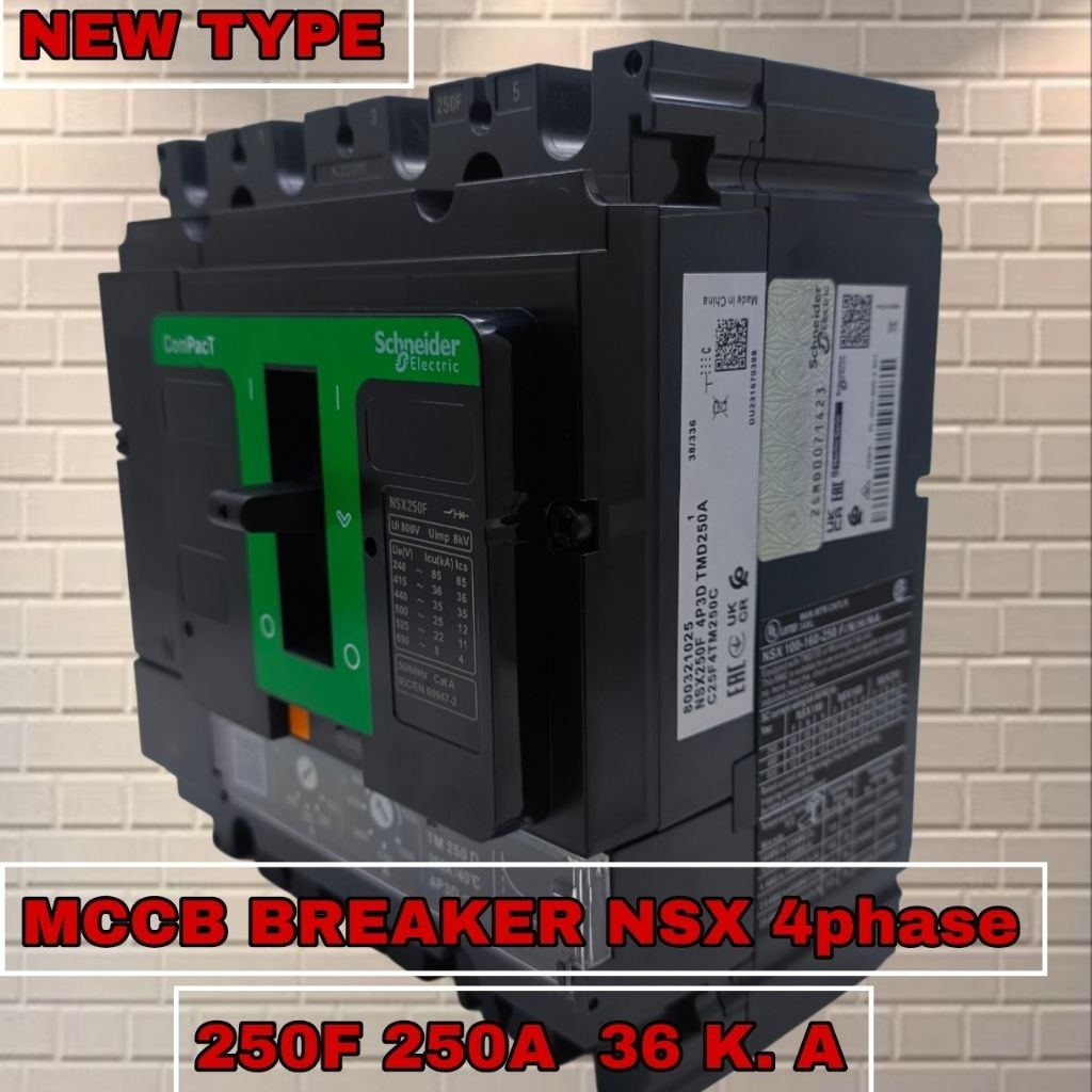 MCCB CIRCUIT BREAKER NSX250F 4P 250A NSX250F 4POLE 4P 250A TM250D 4 POLE 250 A