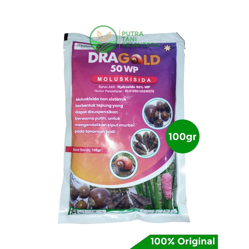 Moluskisida DRAGOLD 50 WP 100gr Racun Keong Sawah