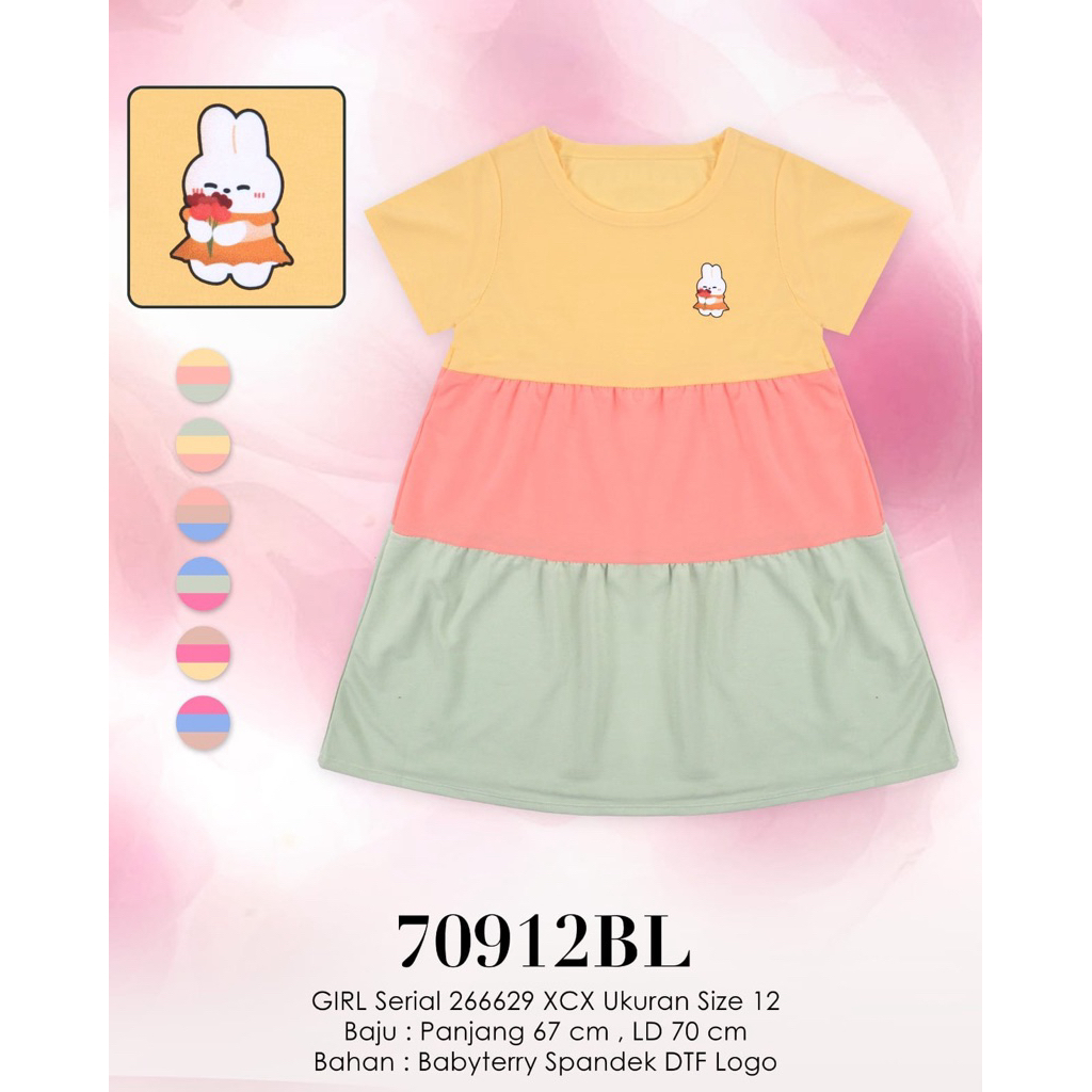 dress anak perempuan Lemone size 12