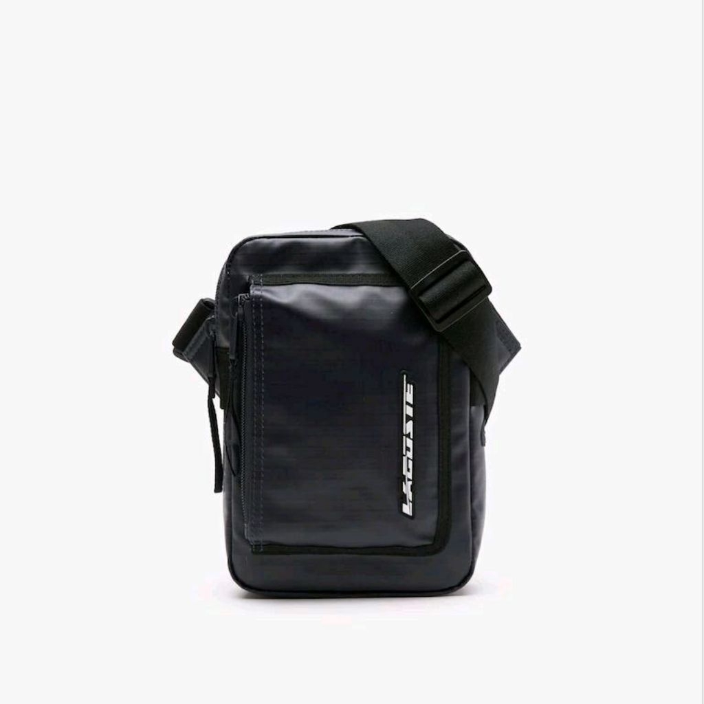 Lacoste Men’s Zipped Contrast Detail Satchel Bag Original Tas selempang Pria