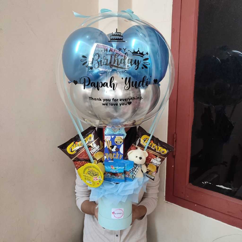 Buket Balon SMALL Bucket Snack Bouquet Balon Small