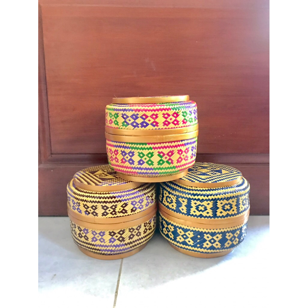 Keben Sibeh Kulit bambu 25cm Keben kulit bambu anyaman