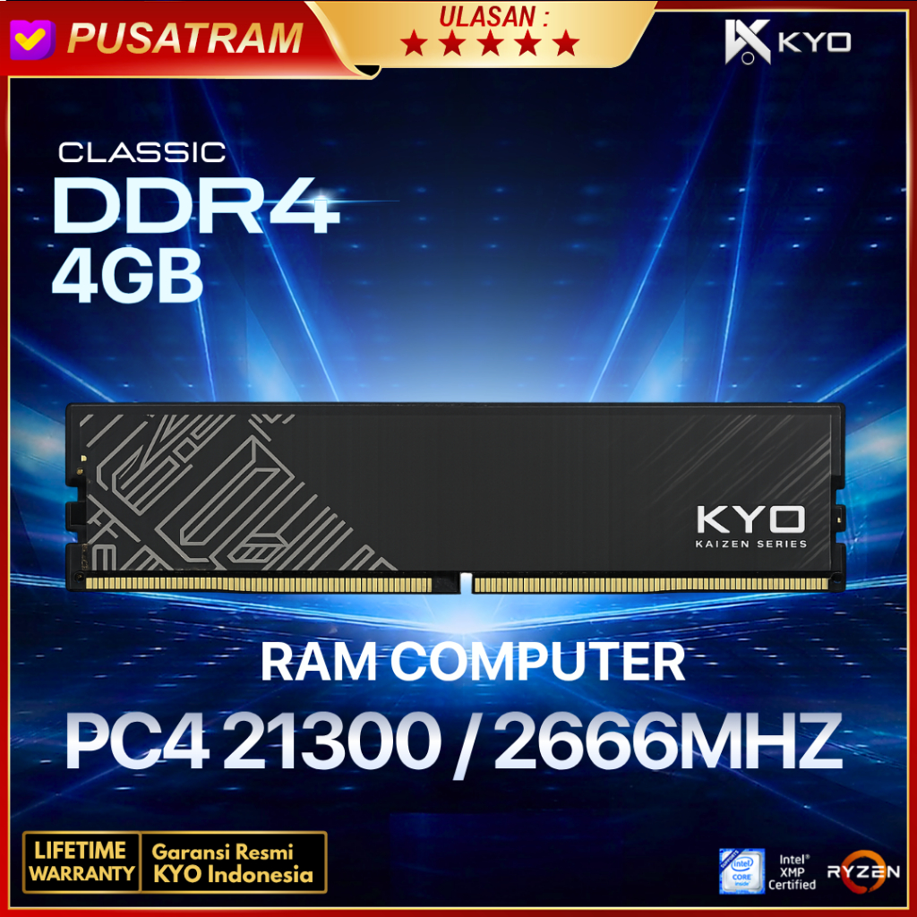 RAM PC KAIZEN DDR4 4GB 21300 / 2666 MHz RAM PC DDR4 4GB 2666 MHz RAM COMPUTER DDR4