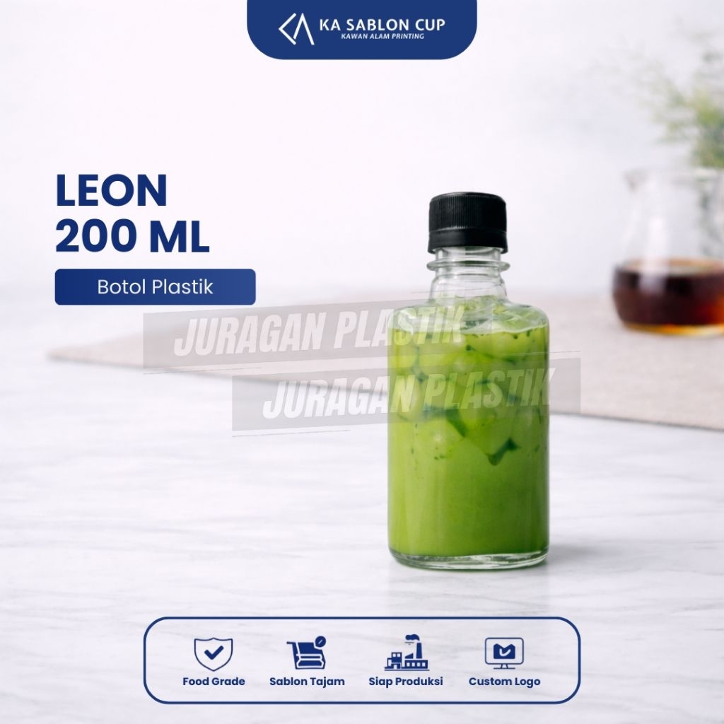Botol 200ML  (Botol Plastik / Botol Bening Plastik) Bahan Tebal