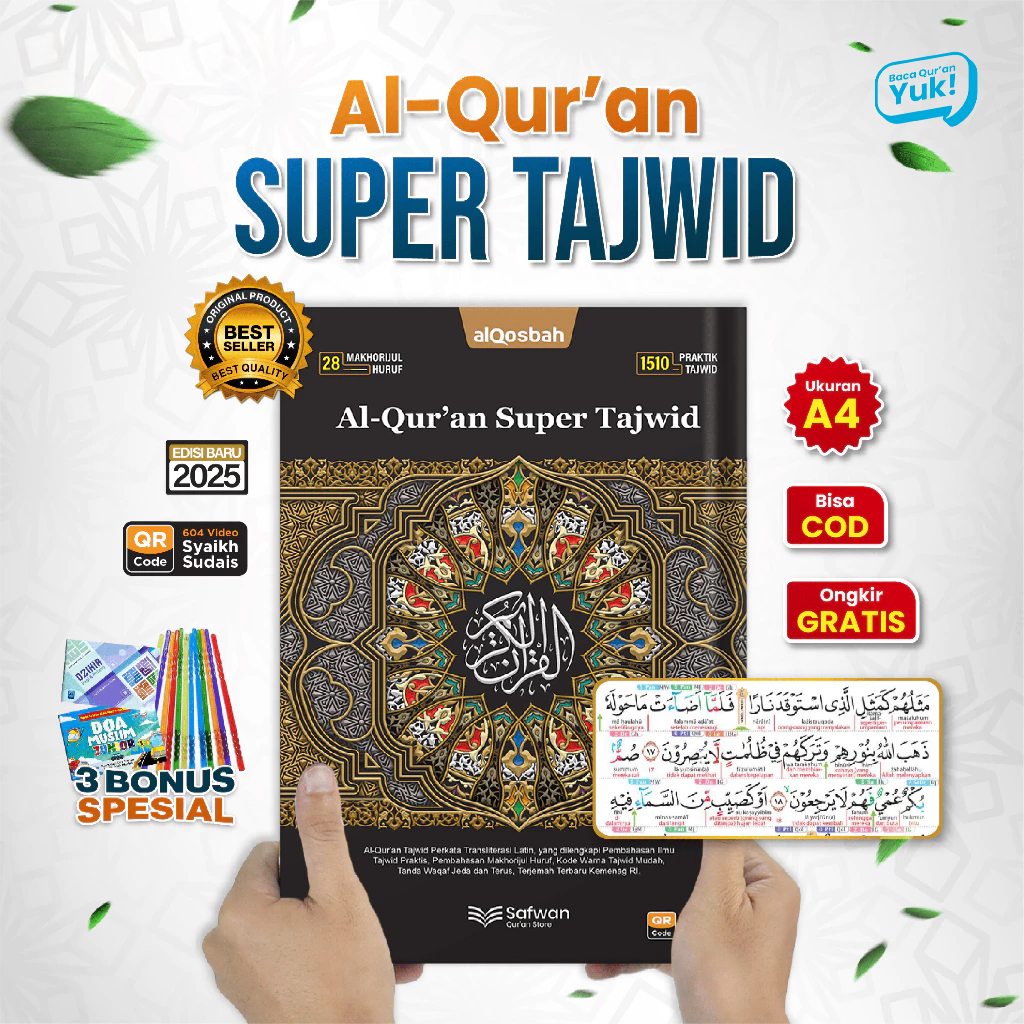 Al Quran Super Tajwid Multikode Latin dan Terjemah Latin Per Kata Warna Fitur Lengkap Alquran Latin 