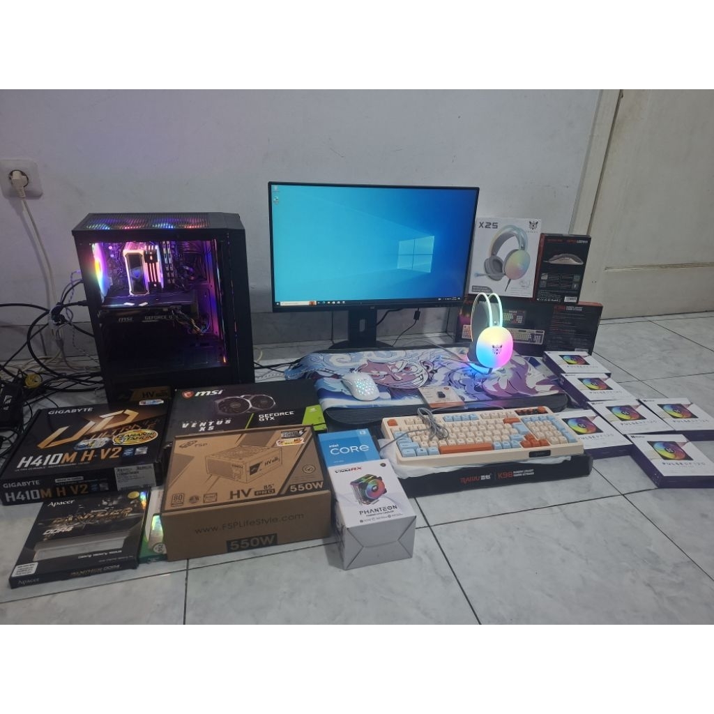 Pc Gaming Pc Live Streaming Pc Editing Pc Fullset Core i3 gen 10 Gtx 1660 Super Sgh komputer rx 6600