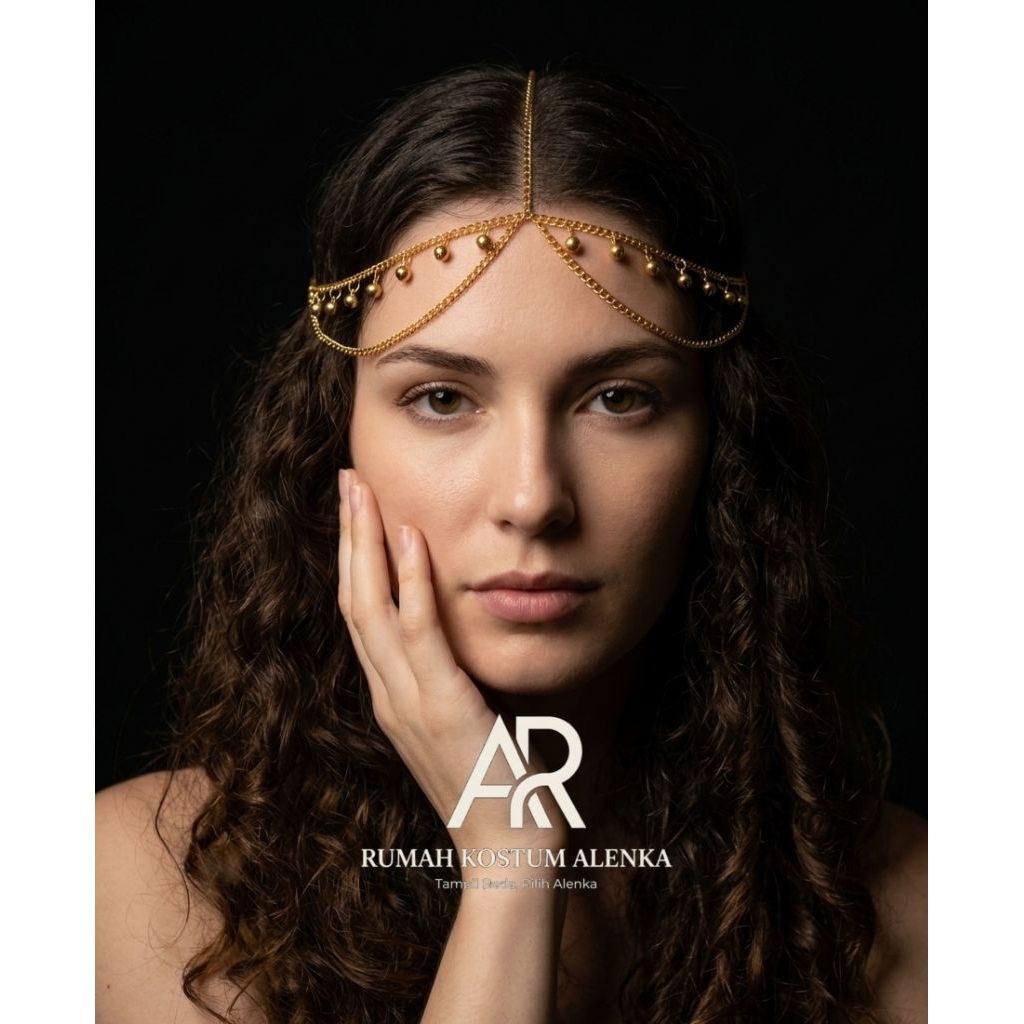 Headpiece arabian Barbara Gold Headpiece Boho Bohemian Aksesoris Kepala