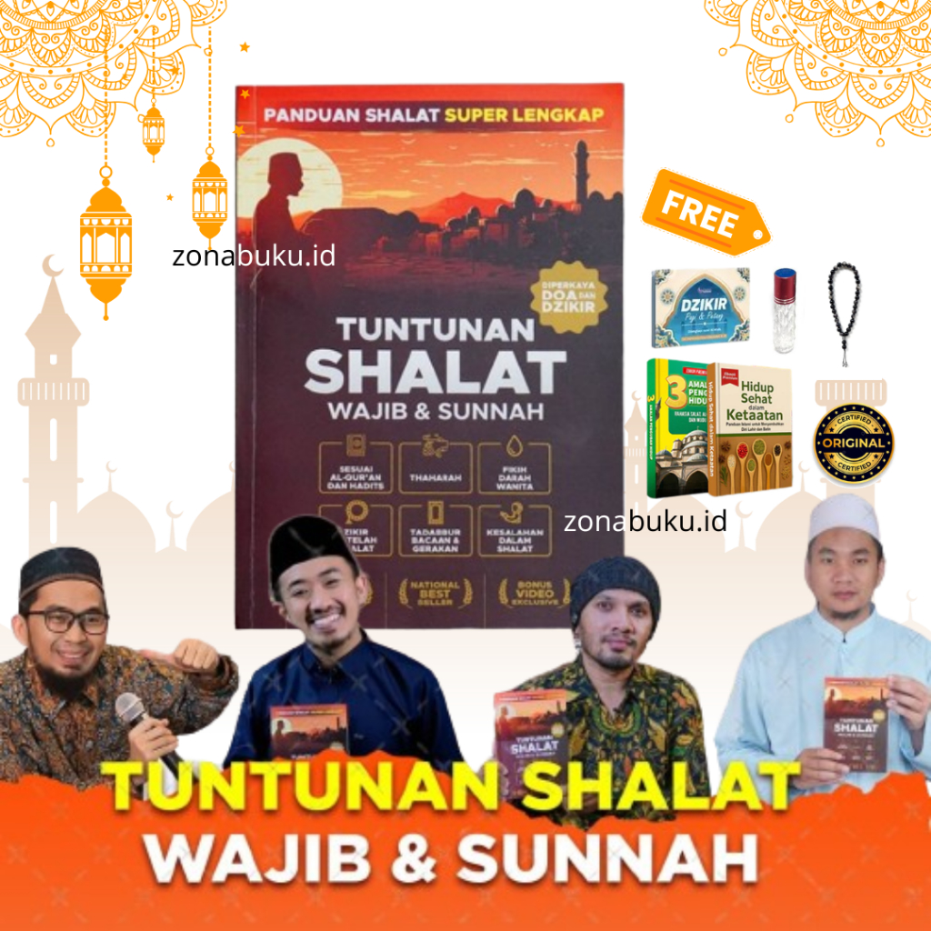 Tuntunan Sholat Lengkap Adi Hidayat Original Wajib dan Sunah Full Colour Disertai Doa Setelah Sholat