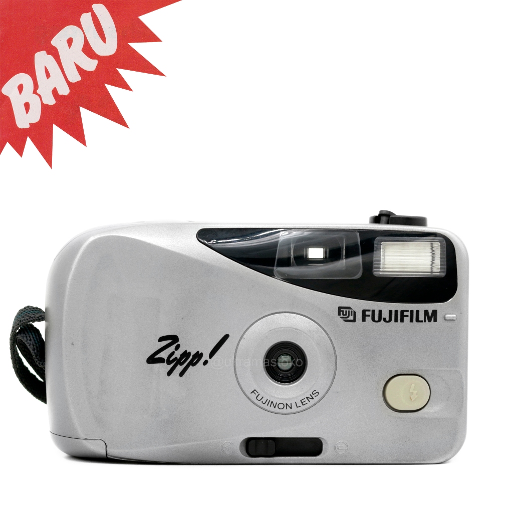 Kamera Film Analog FUJIFILM Zipp (Abu-abu) - Point & Shoot 35mm Fokus Tetap Gulung Manual