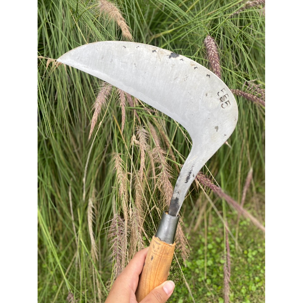 Arit pemotong rumput model cengkrong lebar baja Isen selap3 asli cap bintang Wonosobo