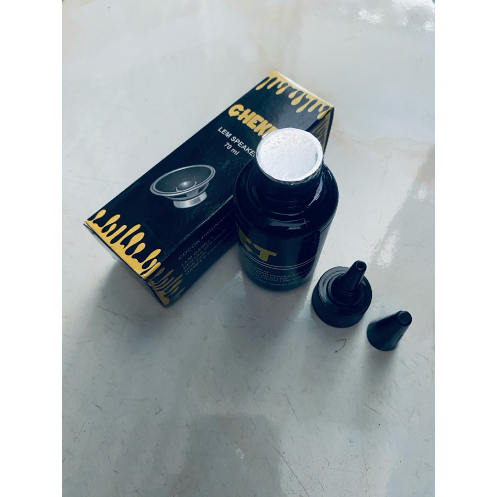 Lem Ceket Speaker CHECKET 70ml - Kuat, Cepat Kering, Warna Hitam