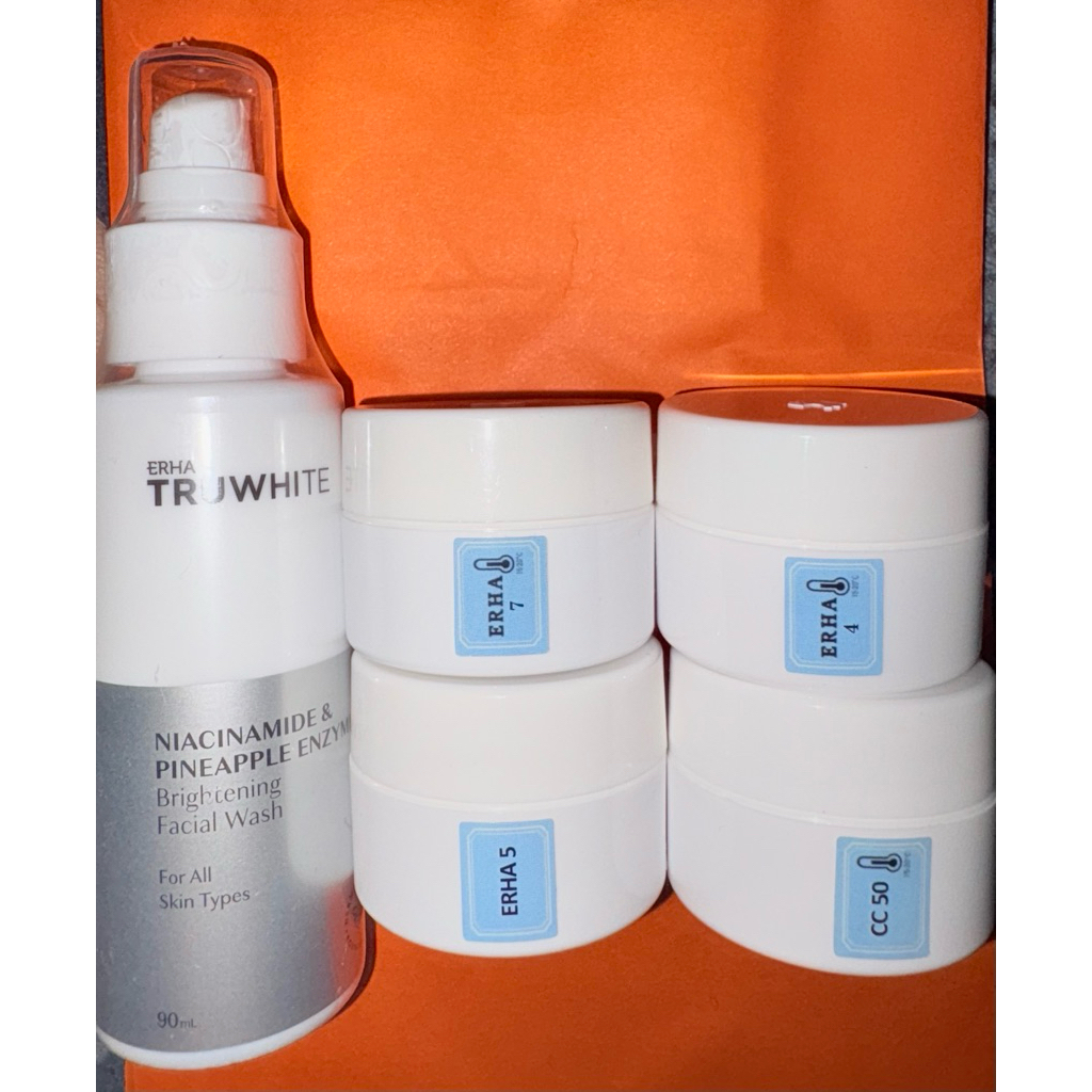 Paket Erha Glowing untuk mencerahkan/kulit kusam/Flek hitam/dark spot/melasma (5 produk)