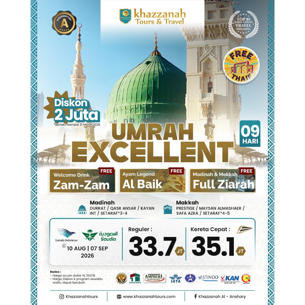 UMROH EXCELLENT ACP GROUP TOUR TRAVEL by KHAZZANAH