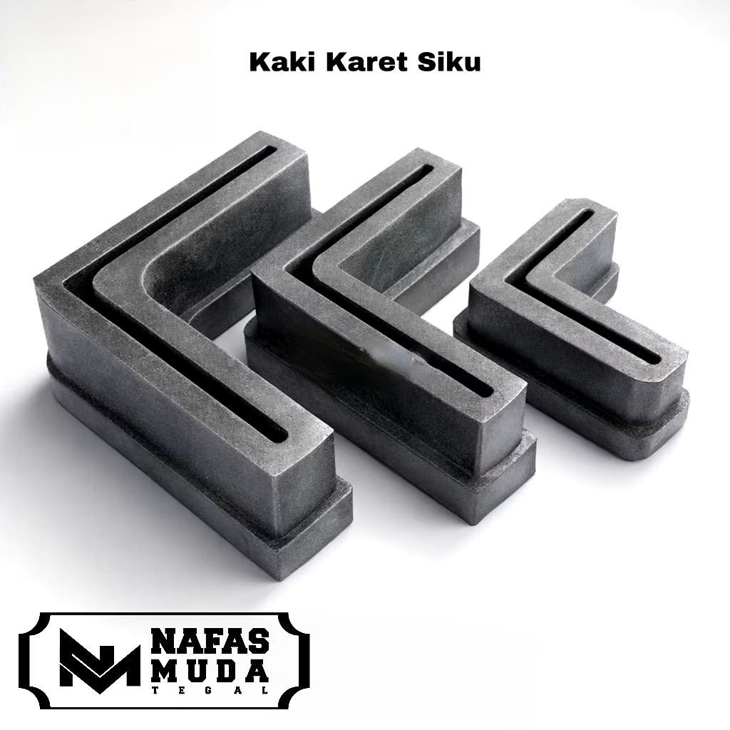 Kaki Karet Besi Siku | Alas Meja Kursi Siku