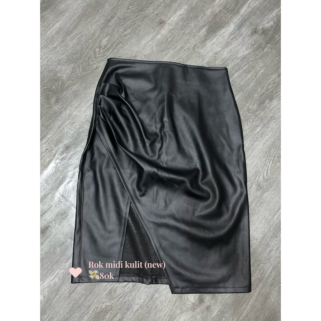 Rok Midi Kulit