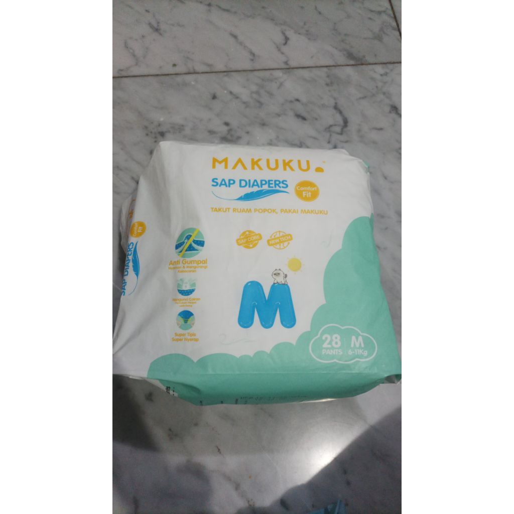 Pampers popok Bayi Makuku Comfort Fit M28 / M 28