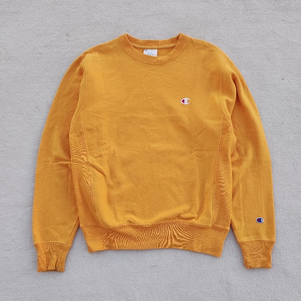 Champion Reverse Weave Crewneck Sweatshirt GF70 BYC Yellow Gold