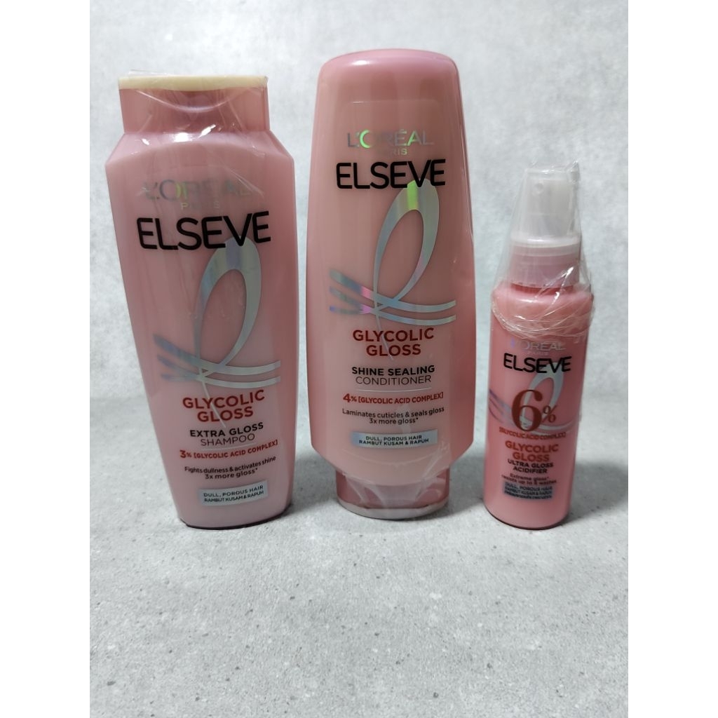 loreal glycolic gloss isi 3 (sampo, condi, acidifier)