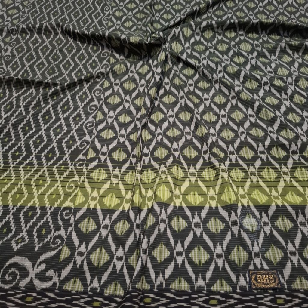 Sarung BHS Spunsilk KAWUNG Gold Full Sutra Spunsilk Lawas Jahit Tengah ATBM Second No Minus