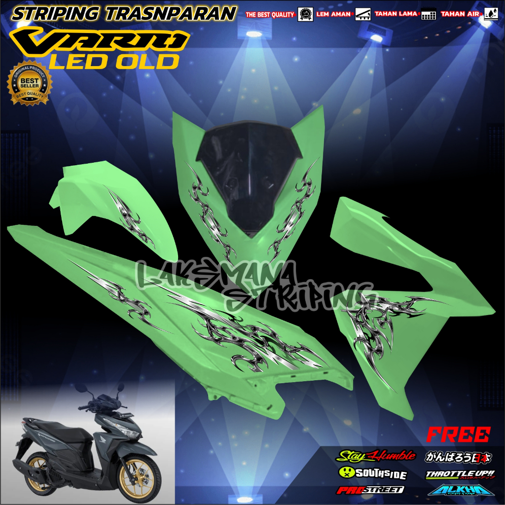 Satiker VARIO LED OLD 2017 Striping Transparan HONDA VARIO 125 OLD 2017 Bisa Tambah nama
