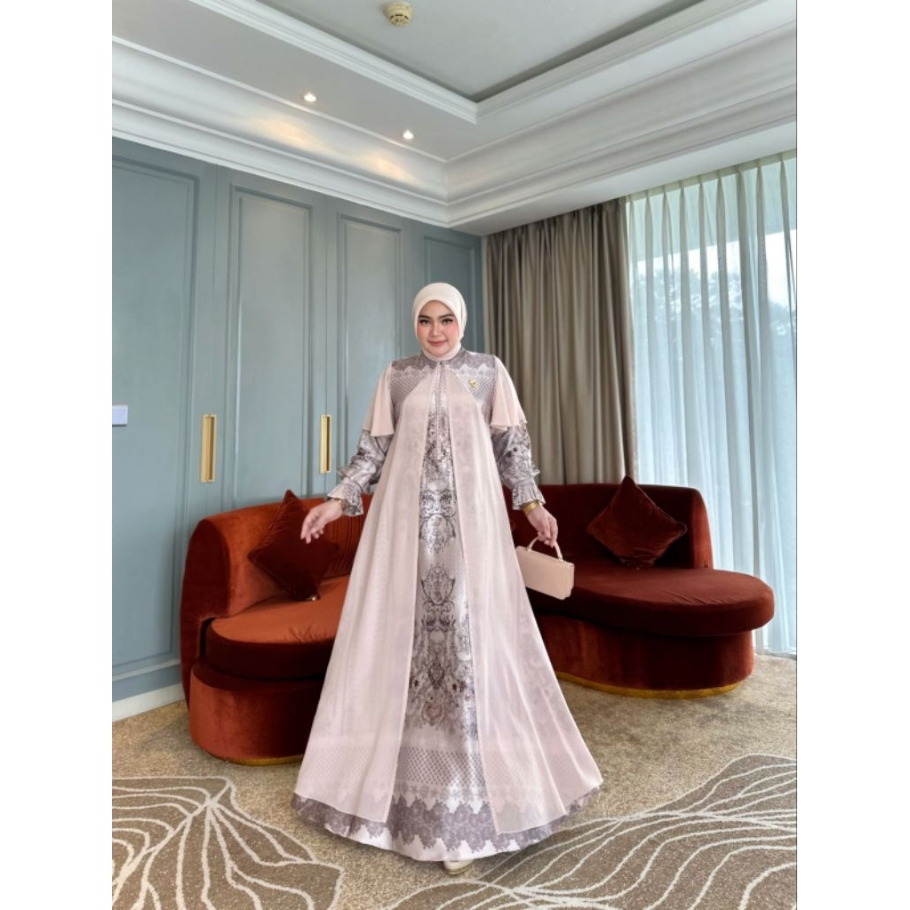 Tatiana Dress Series 2 by iRna.Emerald Original - Dress dengan Bahan Bahan Motif Armani Silk yg halu