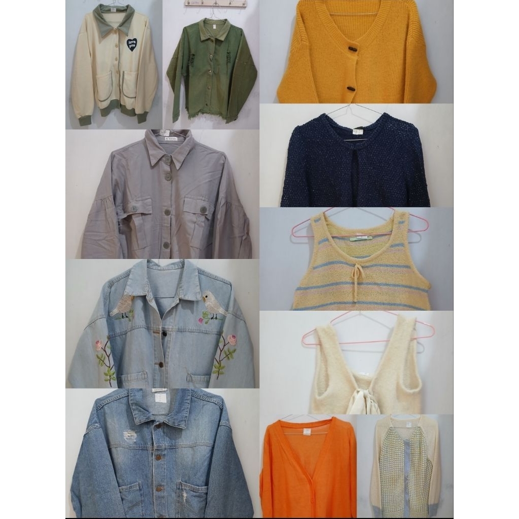 (Preloved Atasan Part 1) Preloved Cardigan Preloved Jaket Jeans Preloved Rajut Preloved Vest Lucu Pr