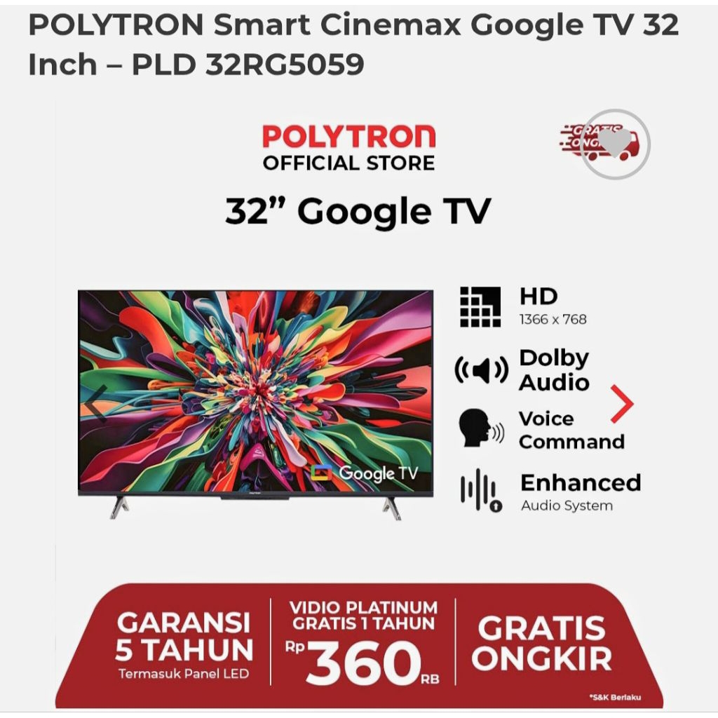 televisi  POLYTRON PLD 32RG5059