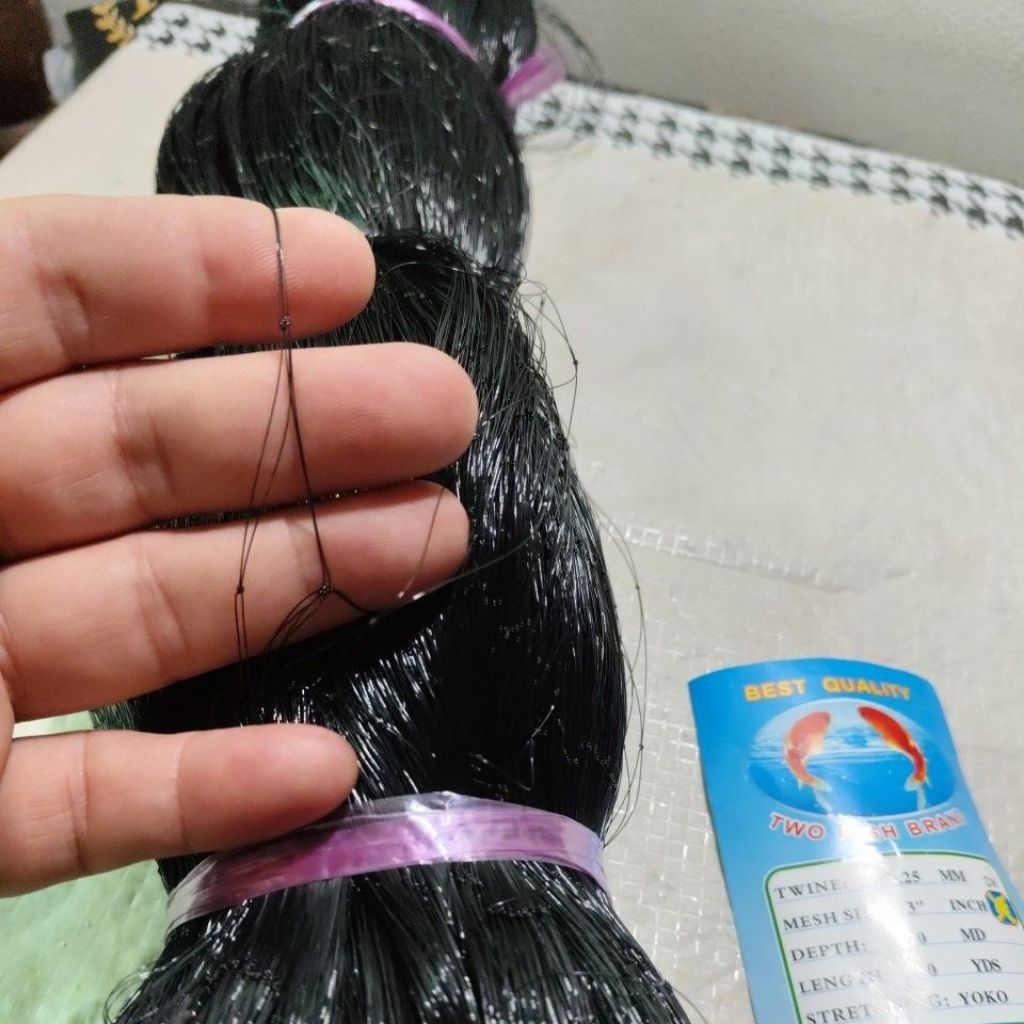 025 jaring burung hitam 3" tinggi 5 meter, jaring saja
