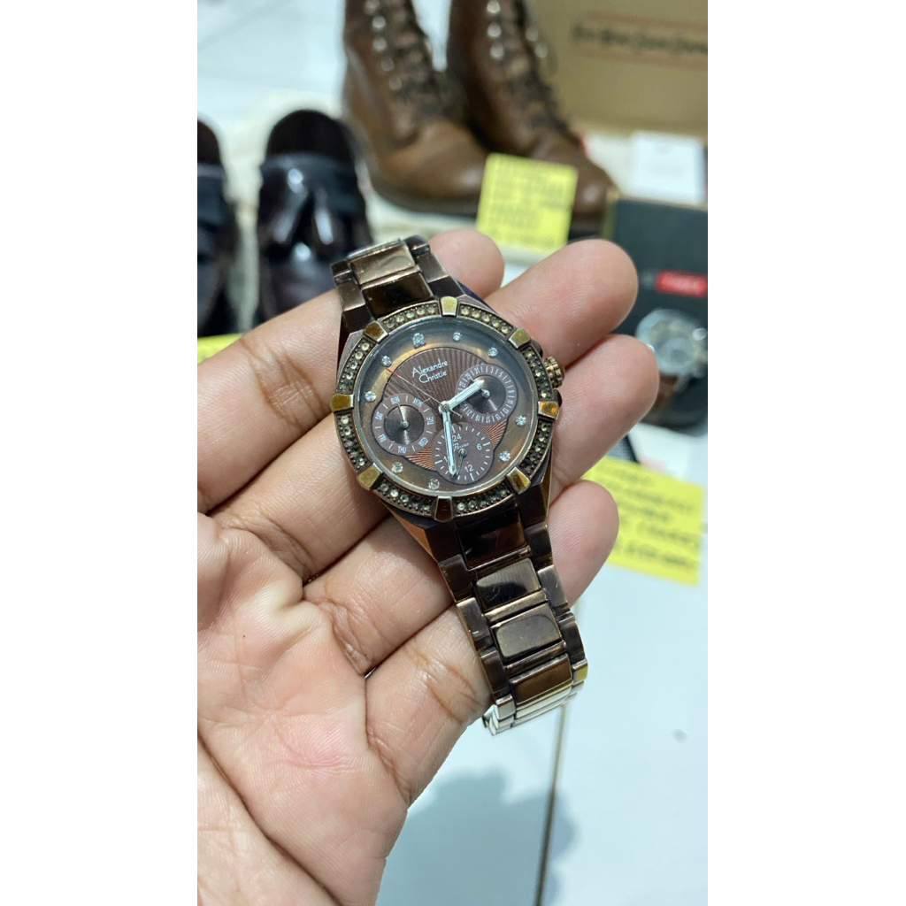 Jam tangan Alexandre Christie woman rose gold (second preloved)