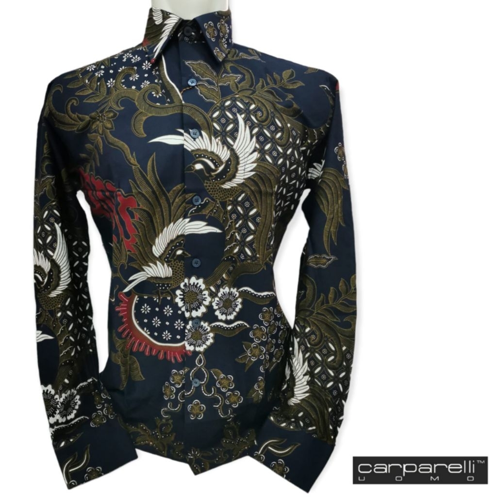 KEMEJA BATIK CARPARELLI WARNA COKLAT MUDA